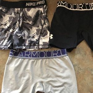 Girls fitted athletic shorts 3 pair.